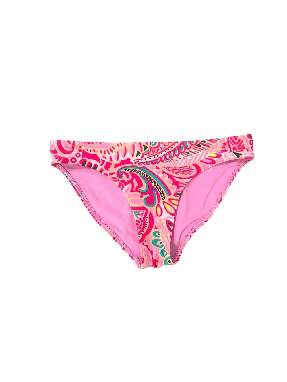 EUC Aerie Women's Bikini Bottoms in Pink Paisley